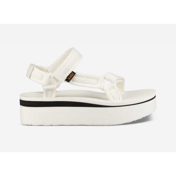 Teva Women's Flatform Universal Platform Mesh Print Bright White Sandal - 9 - Picture 1 of 8